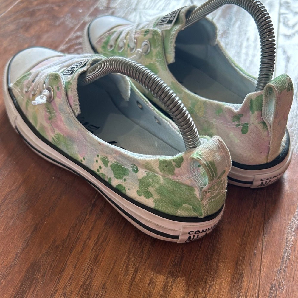 Converse Chuck Taylor Shoreline Women Green Pink Tie Dye Floral Shoes 8 570911F - Picture 2 of 13
